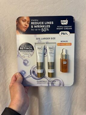 RoC Retinol Correxion Night Eye Cream Set — with vitamin c